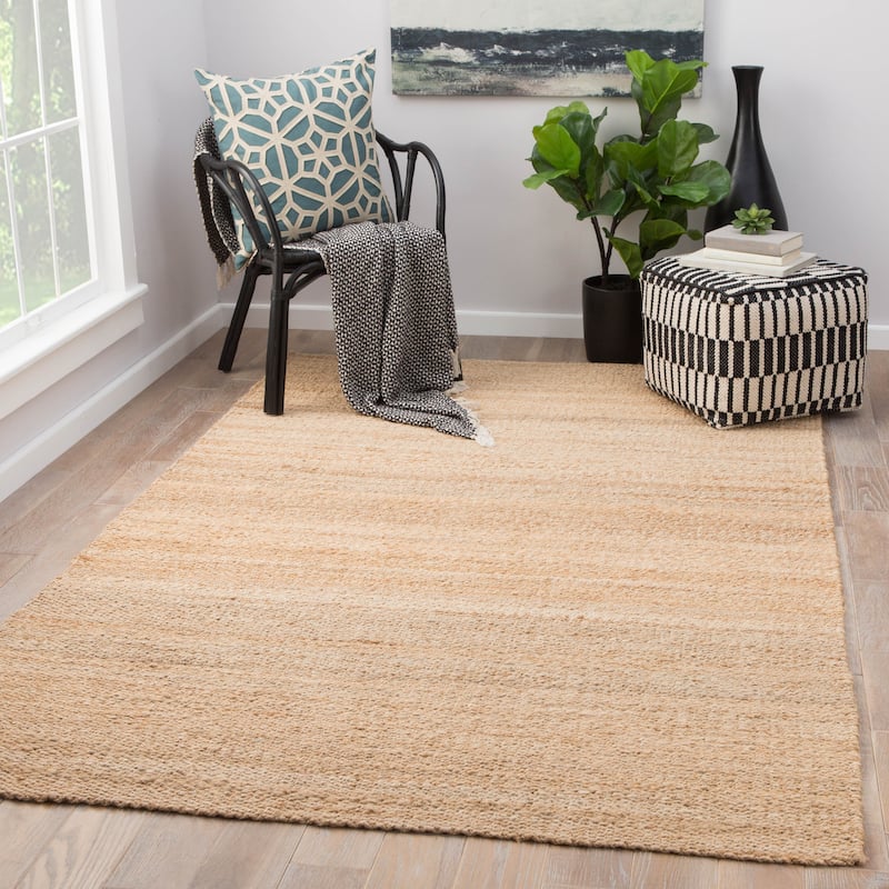 Quito Natural Solid Jute Area Rug