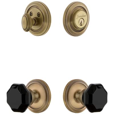 Grandeur Circulaire Solid Brass Rose Single Cylinder Keyed Entry
