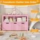 preview thumbnail 29 of 42, Costway Storage Cabinet 3 Drawer Chest w/Wheels Large Storage Cube - See Details
