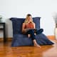 Jaxx Floor Chenille Pillow Bean Bag Lounger - Navy