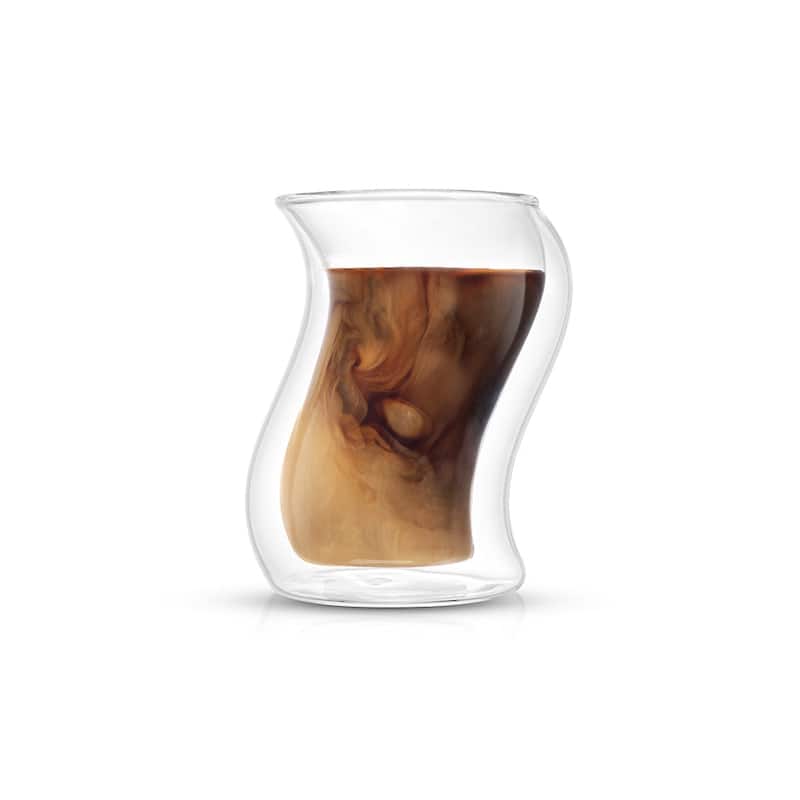 JoyJolt Pivot Double Wall Coffee Tea Glasses - 8 oz - Set of 4