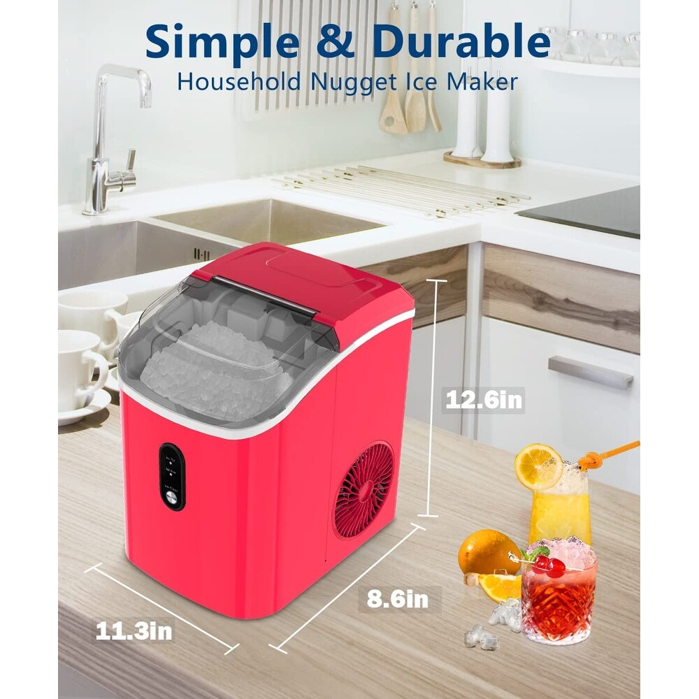 R.W.FLAME Nugget Ice Maker Countertop, Portable Pebble/Pellet Ice