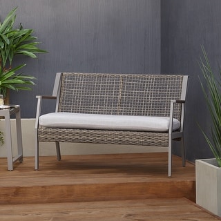Calvin 46.5" Love Seat Gray by Real Flame