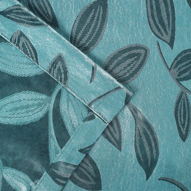 Superior Modern Bohemian Leaves Room Darkening Curtains with Grommets