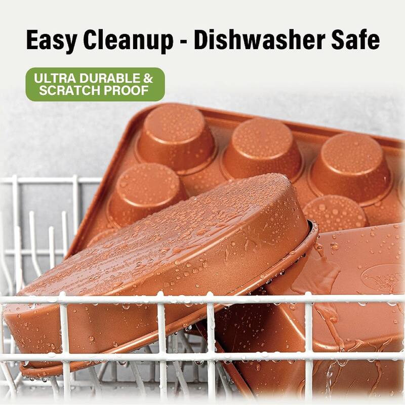 6 Pc Stackable Bakeware Set/Baking Pans Set Nonstick Bed Bath