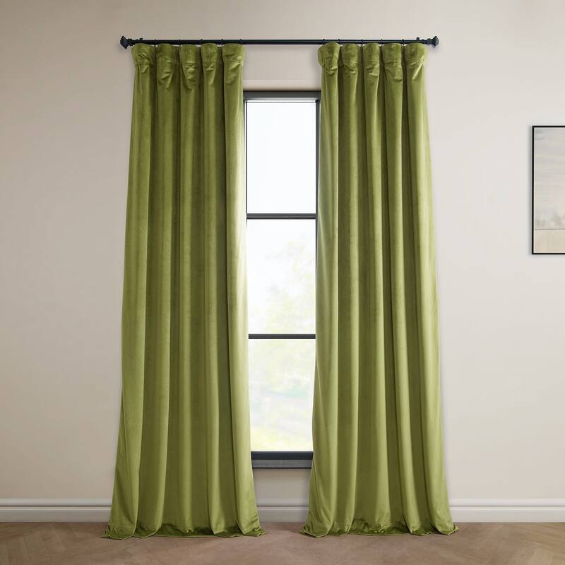 Exclusive Fabrics Heritage Plush Velvet Room Darkening Curtains (1 ...
