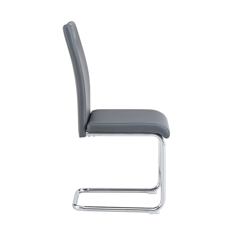 4 Piece Dining Chair with Thick Cushions Metal Legs Scratch-Resistant Plastic Feet for Dining Room Kitchen Bedroom Living Room