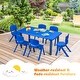 preview thumbnail 7 of 8, Gymax 6-pack Kids Plastic Stackable Classroom Chairs Indoor/Outdoor - 14'' X 13'' X 21''