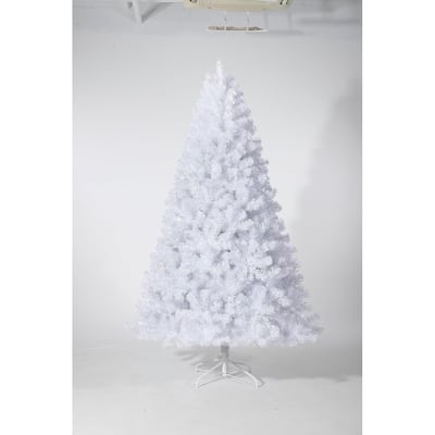 4.5 FT White Christmas Tree with 150 Led Lights 288 Branch Tips & Sturdy Metal Stand