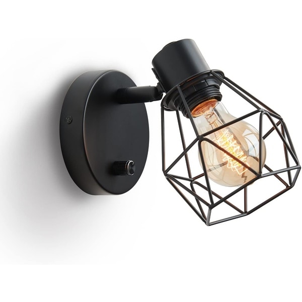 Industrial cage cheap wall light