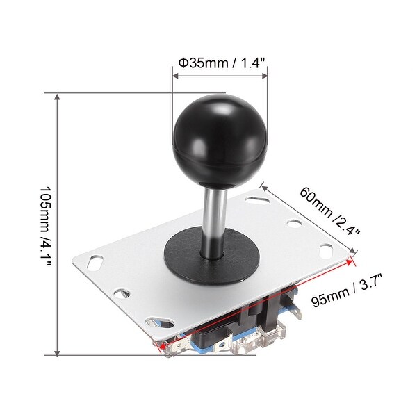 SHOTAY Joystick-Griffball – Ovaler Top-Ball Für Arcade-Sticks, 1 Stück In Schwarz (auch Grün, Weiß, Rot, Blau), Amerikanischer Stil