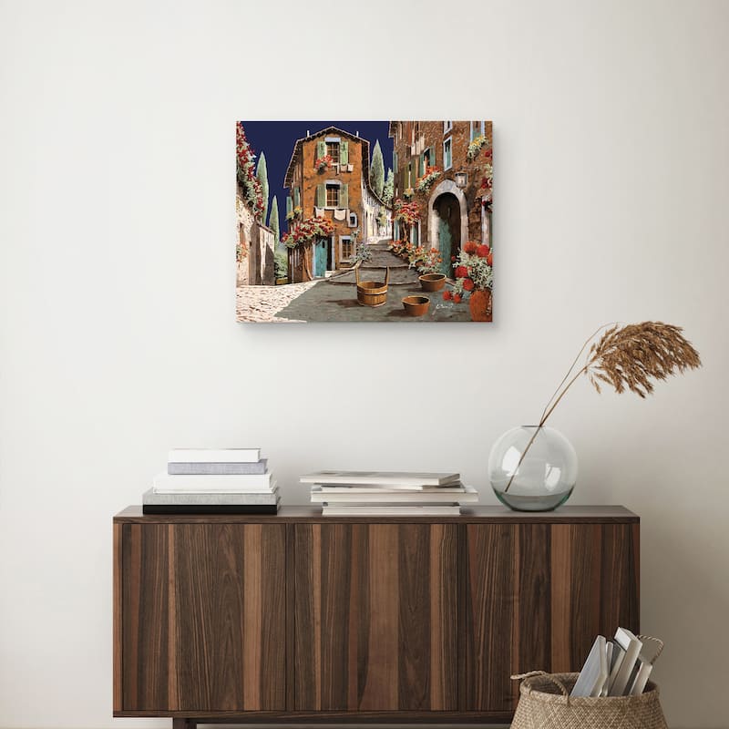 Due Strade al Mattino by Guido Borelli Canvas Art Print