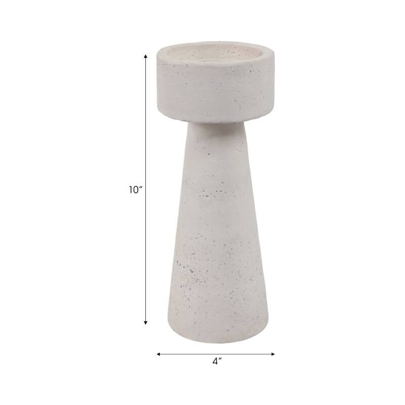 Pottery Taper Holder Cylindrical Top and Conical Base Design for Home