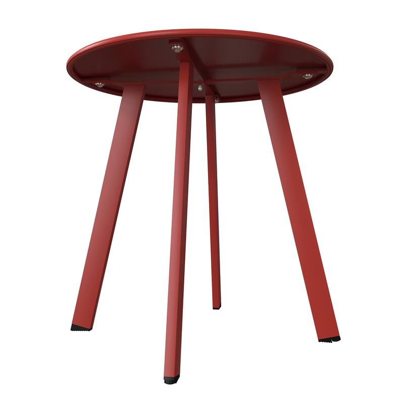 Clihome Round Outdoor Side Table End Table Coffee Table