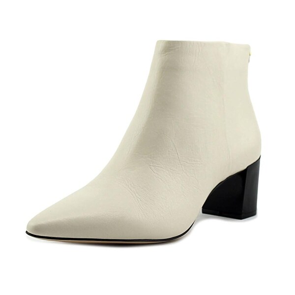 calvin klein white ankle boots