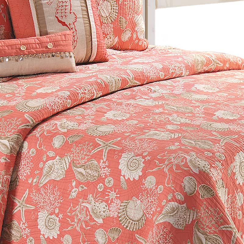 Coral Natural Bedspread Collection