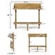 preview thumbnail 8 of 7, Caribbean Outdoor Acacia Balcony Bar Table by Christopher Knight Home - 48.00"L x 16.50"W x 49.75"H