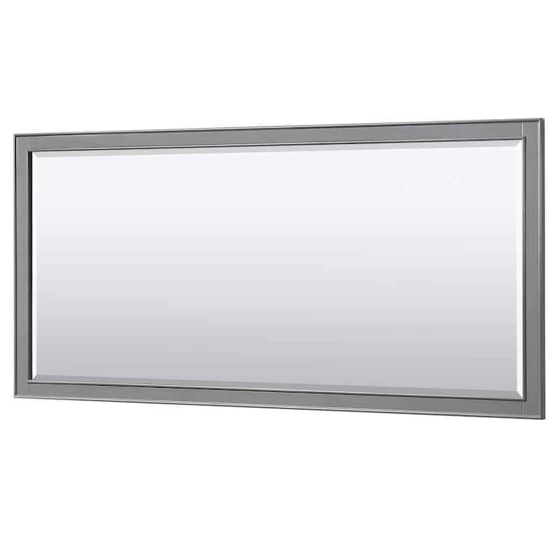 Deborah 80-inch Dark Gray Double Vanity, Square Sinks, 70-inch Mirror