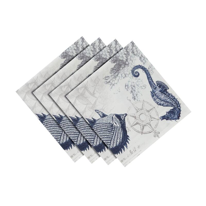 Laural Home Vintage Seaside Maritime Napkins (Pack of 4) - 20" x 20"