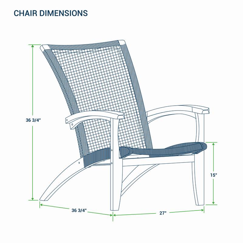 Cambridge Casual Dunham 3-piece Teak Wood Patio Conversation Set
