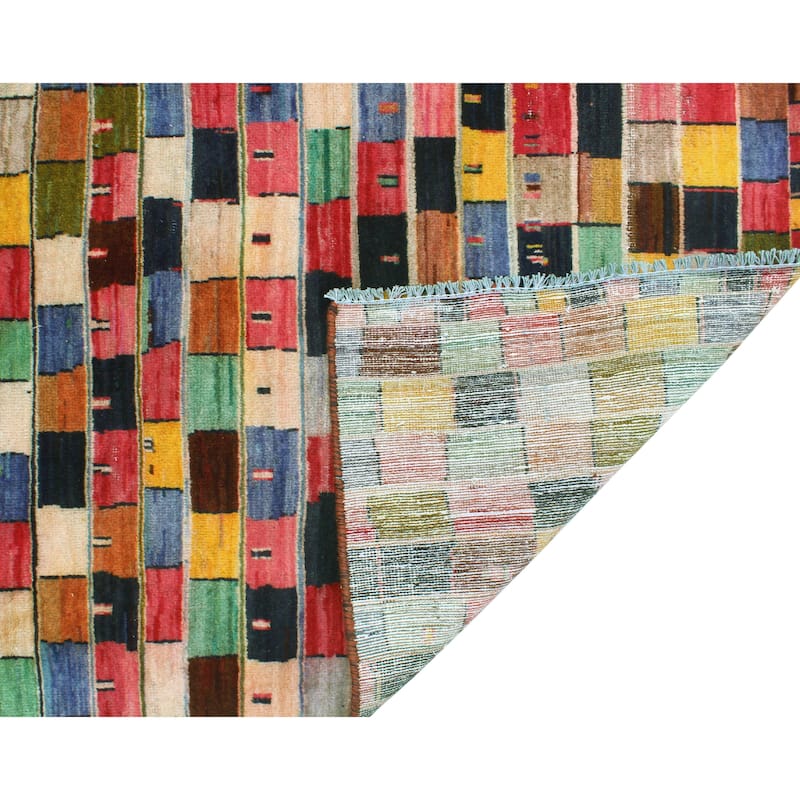 Vintage Distressed Lima Red/Beige Rug - 5'8" x 9'4"
