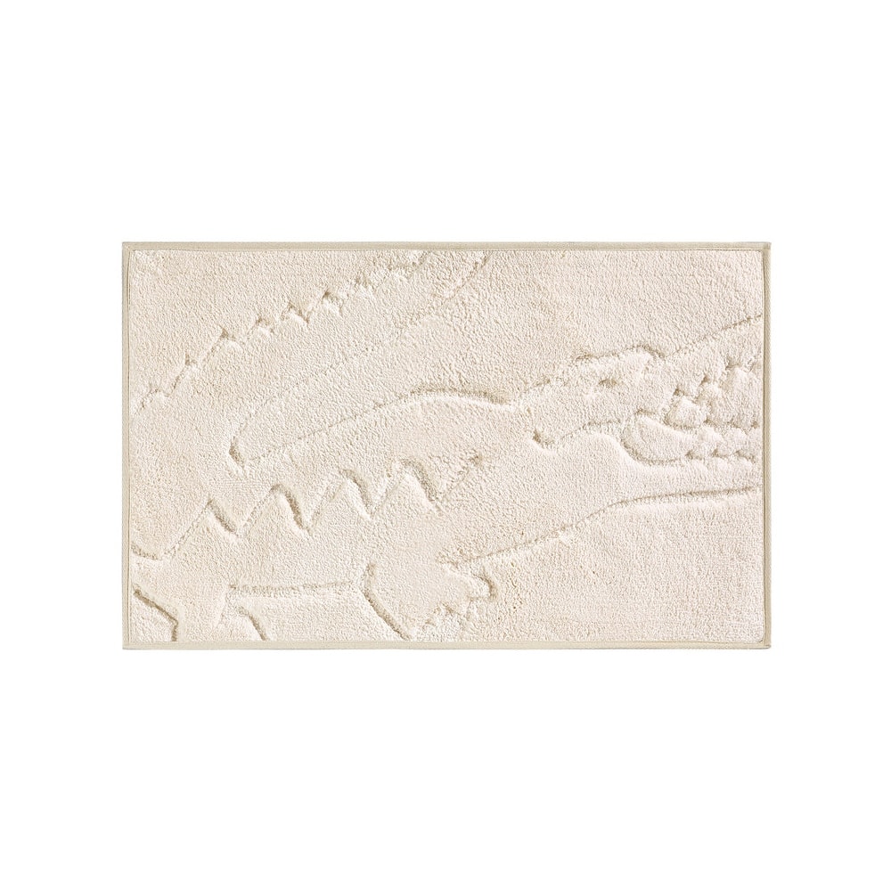 Lacoste Heritage Croc Embossed Tufted Bath Rug with Non-Slip Backing