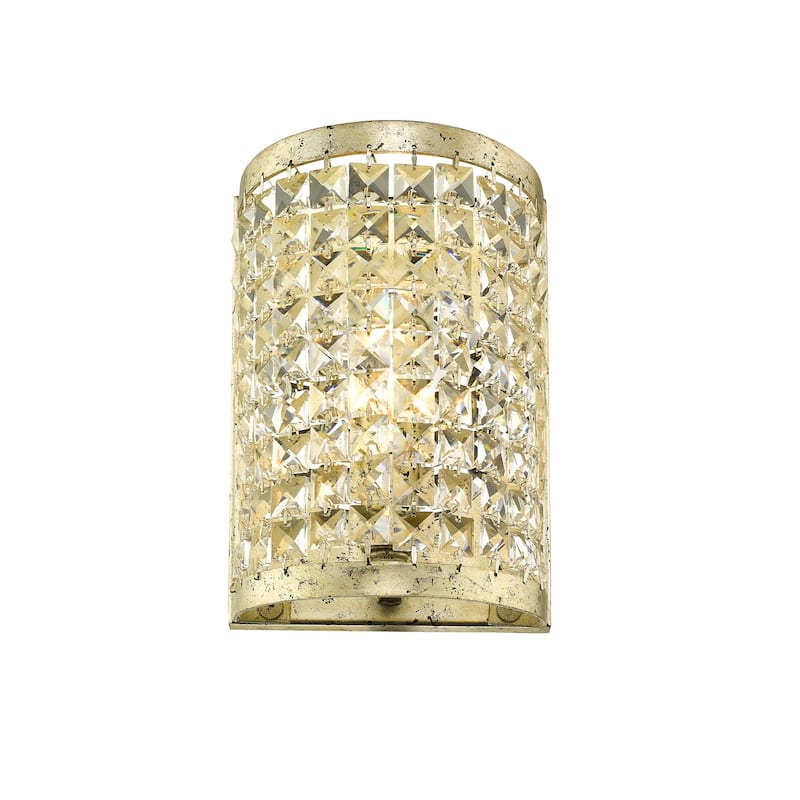 Livex Lighting Grammercy 1 Light ADA Compliant Wall Sconce with Clear - Hand Applied Winter Gold