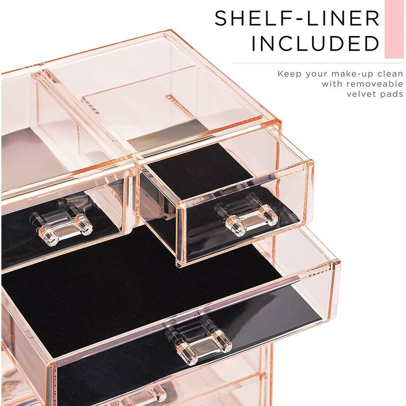 Sorbus Cosmetic Makeup and Jewelry Storage Case Display - Spacious Design - Vanity and Countertop (4 Large, 2 Small Drawers)