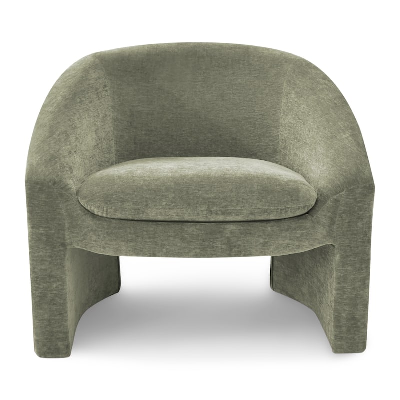 Chenille Upholstered Barrel Chair