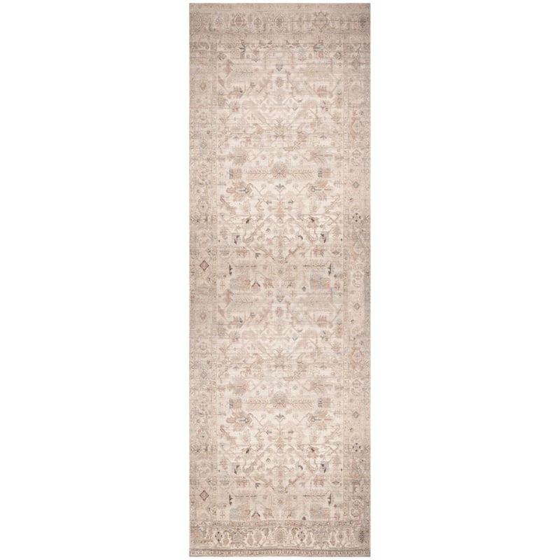 Nourison Vintage Washables Indoor only Beige Persian Area Rug - 2' x 6' - Beige
