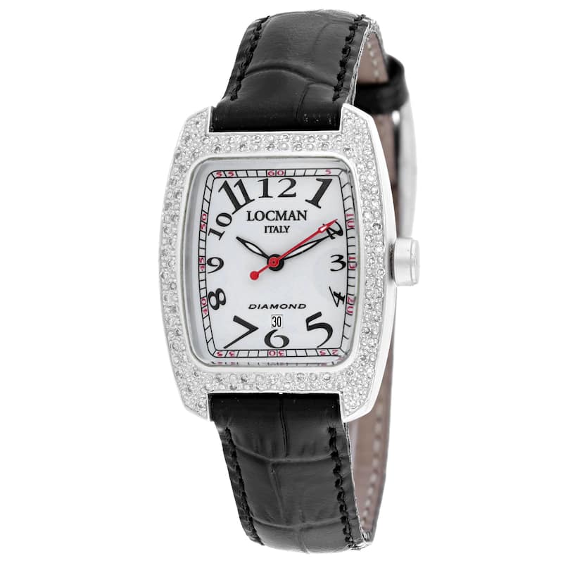 Locman Women's Diamond Grey Dial Watch - 485AG2D/BK - Greay - 6 (36)