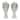 Angel (Set of 2) -  4.75"L x 3.25"W x 11.75"H 