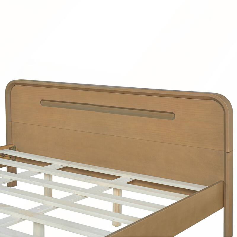 Pine Solid Wood Bed with Timeless Design Easy Assemble