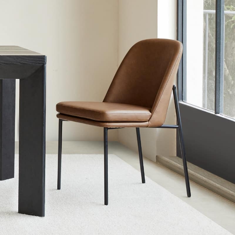 Evelyn Modern Dining Chair with Metal Legs Set of 2