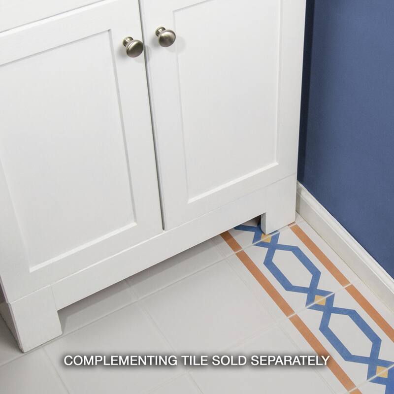 Merola Tile Revival White 7-3/4" x 7-3/4" Ceramic Floor and Wall Tile