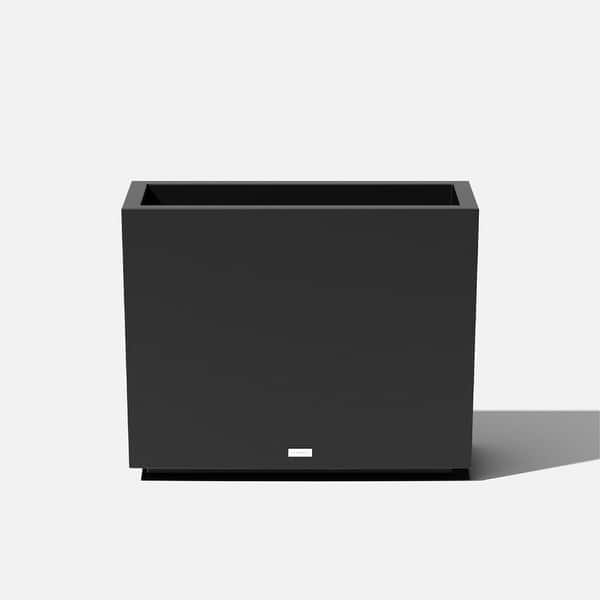 slide 2 of 9, Block Series Span Planter 24"H x 12"W x 30"L - Black