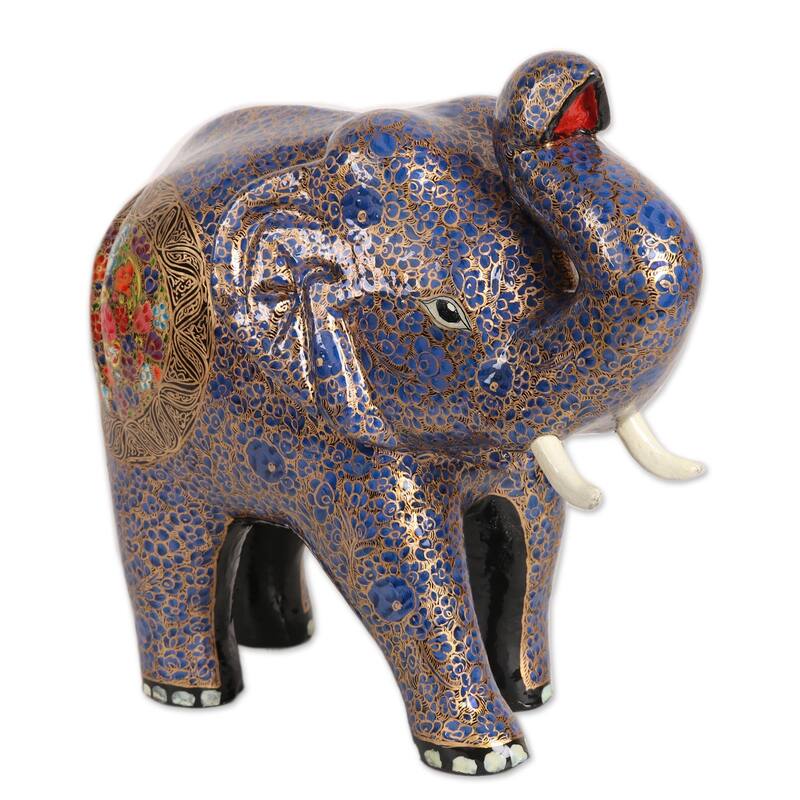 Novica Handmade Triumphant Elephant Papier Mache Sculpture