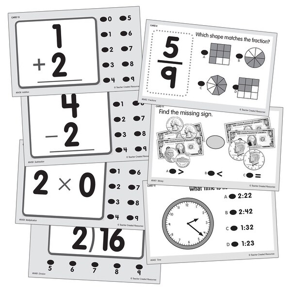 Addition, Teacher Created Resources Power Pen Learning Math Quiz Cards 