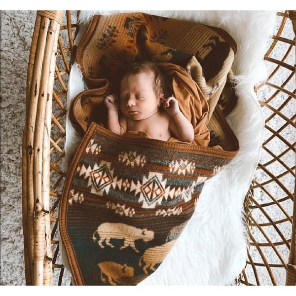 slide 2 of 4, Pendleron Prarie Rush Hour Crib Blanket