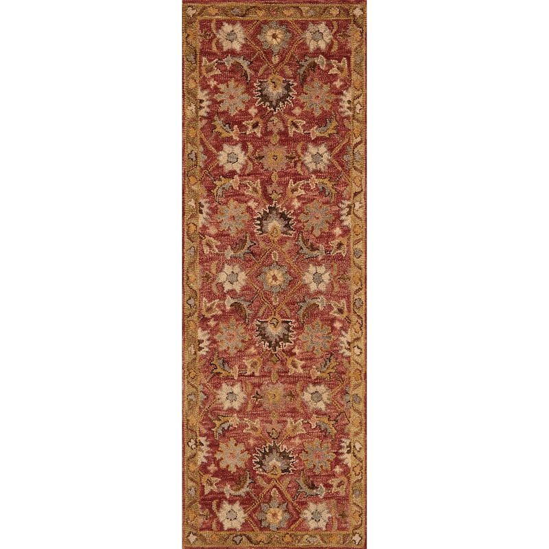 Alexander Home Madaline Hand-Hooked 100% Wool Terracotta Rug