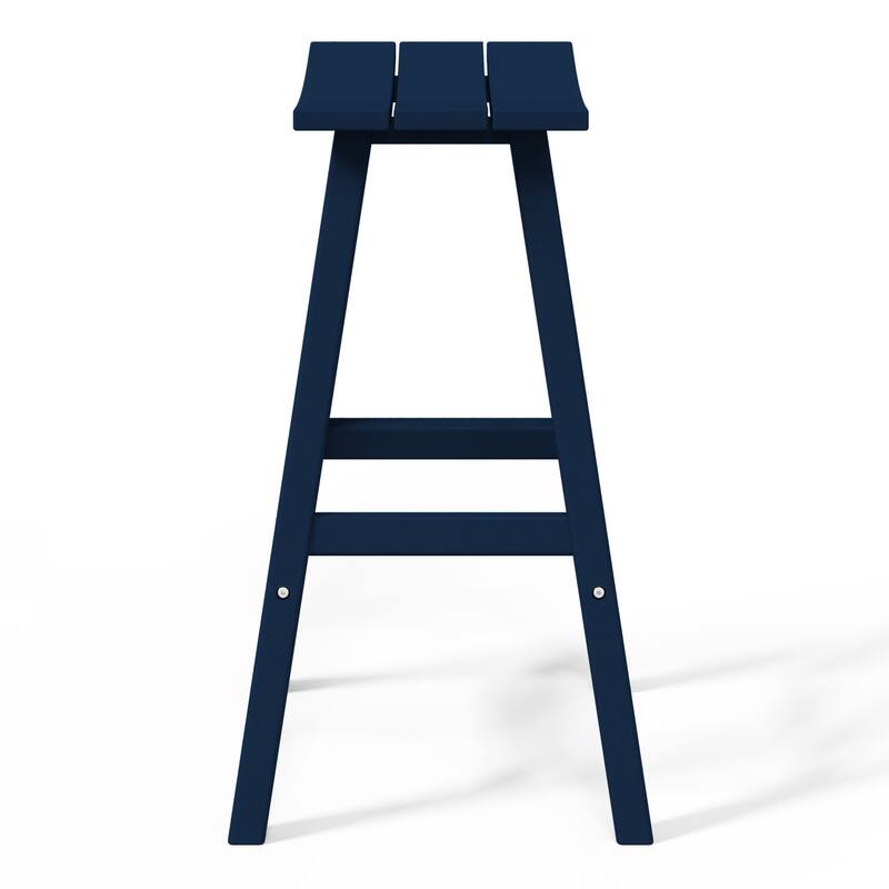 Laguna Hdpe All Weather Outdoor Patio 29" Saddle Seat Bar Stool (Set Of 3)
