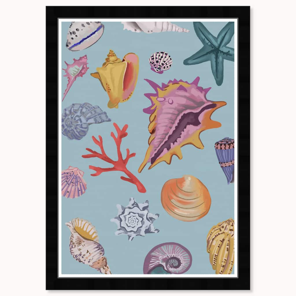 Wynwood Studio Under Sea Collection Framed Tropical Chinoiserie Art Prints