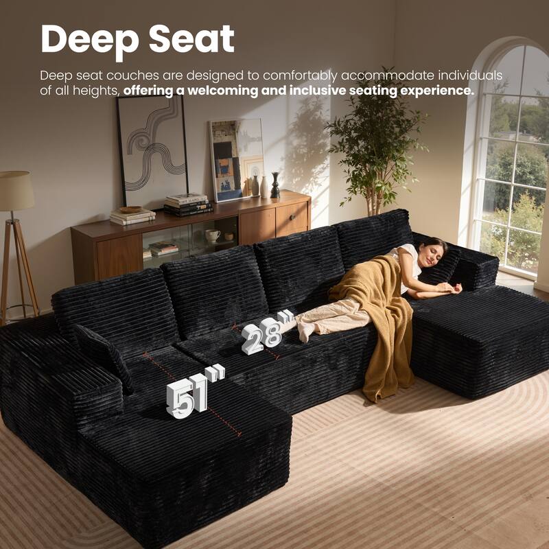 VIOS No-Assembly Plush Fabric Sofa Set​