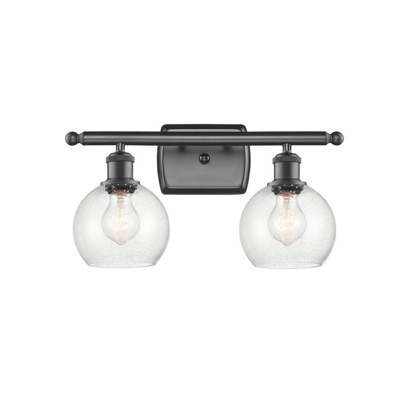 Innovations Lighting 516-2W-9-16 Athens Vanity Athens 2 Light 16" Wide - Oil Rubbed Bronze / Seedy