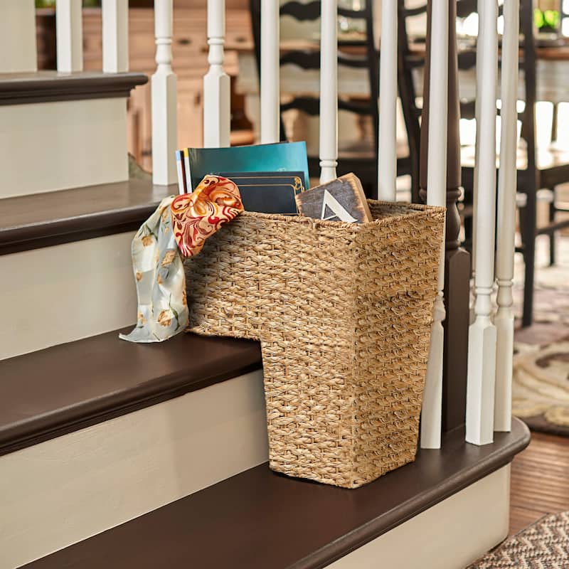 Woven Rattan Stair Basket