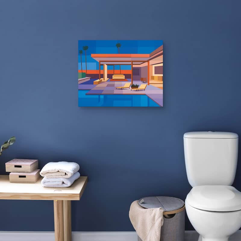 Modernist Modern House II by Andy Burgess Canvas Art Print