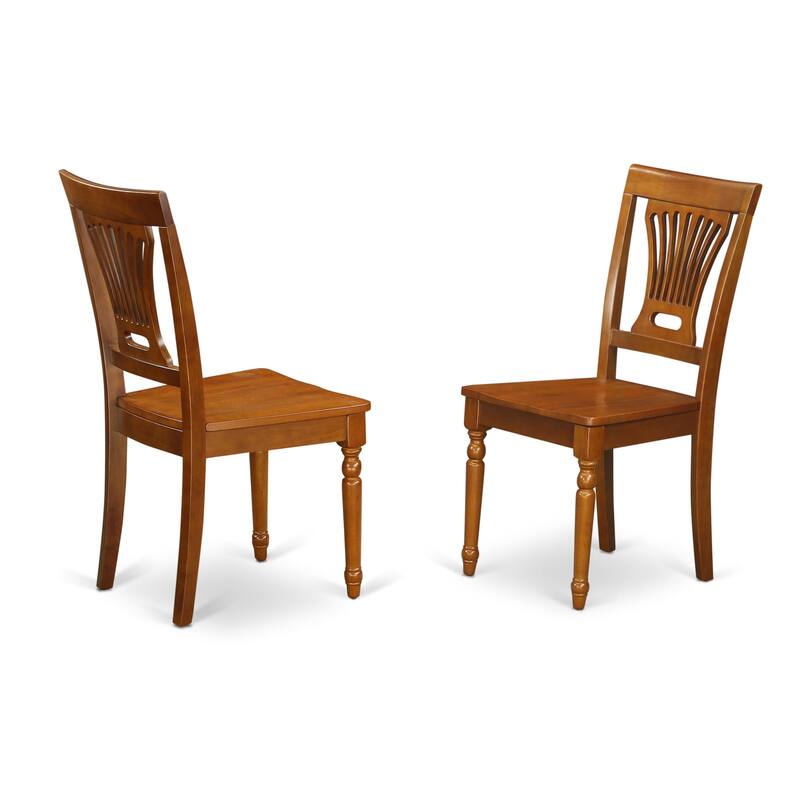HomeStock 7-Piece Square Saddle Brown Finish Solid Wood Top Dining Table with 6-Chairs with Lattice Back