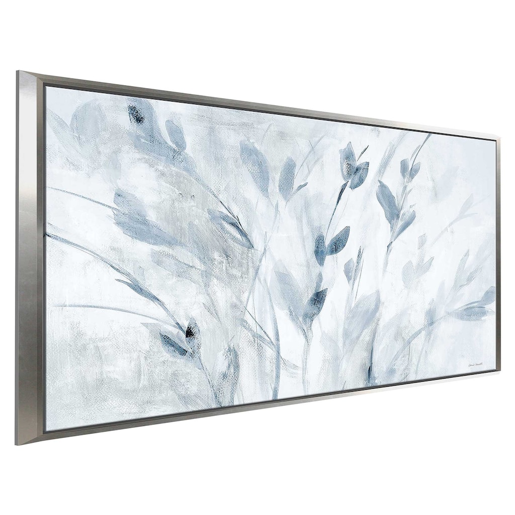 "Blue Misty Leaves" Print on Floating Canvas