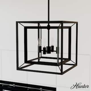 Hunter 15" Doherty 4-Light  Chandelier - Kitchen Island, Entry, Dining Room - Industrial, Contemporary, Transitional