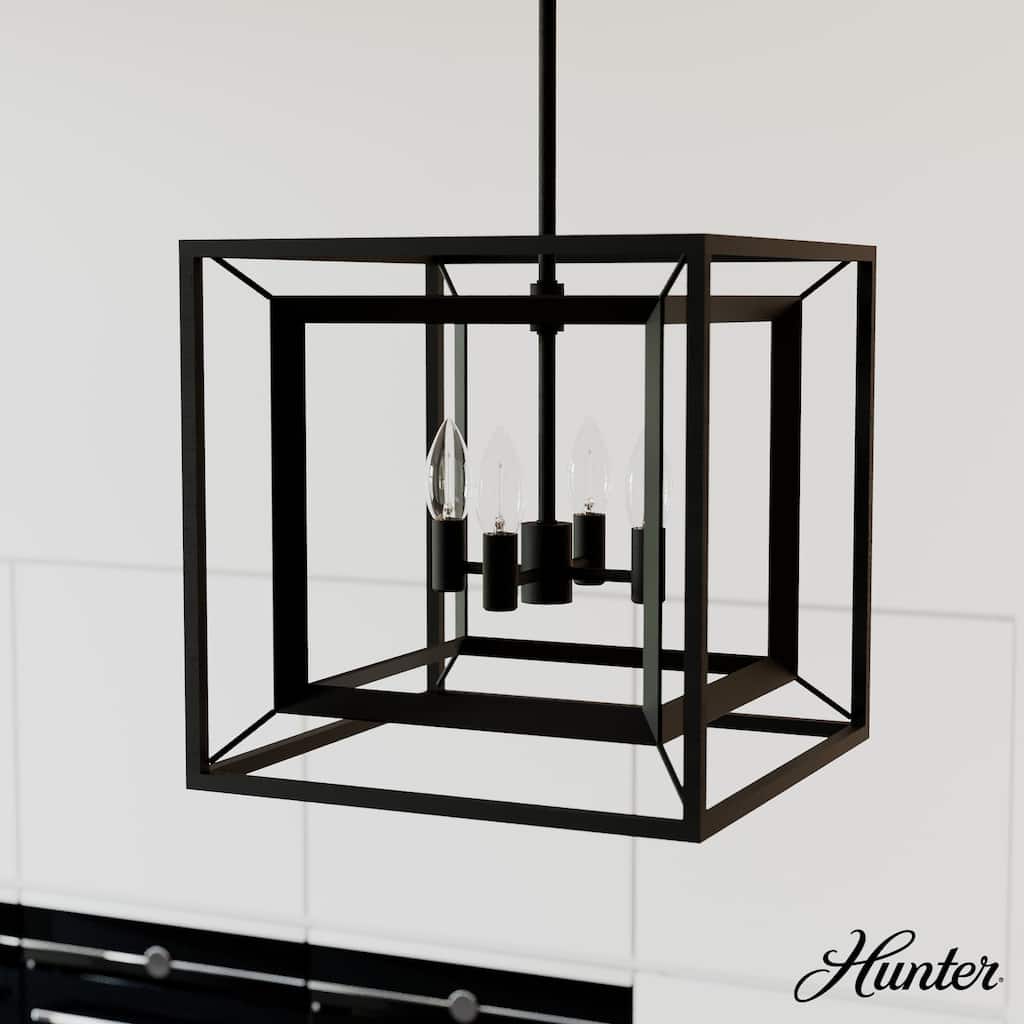 Hunter 15" Doherty 4-Light Chandelier - Kitchen Island, Entry, Dining Room - Industrial, Contemporary, Transitional